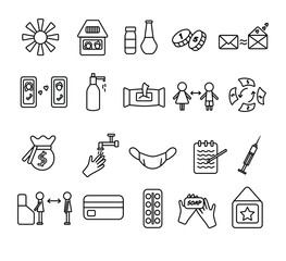 Иконки на социальную тему.