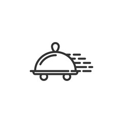 Fast delivery food icon. Vector illustration.