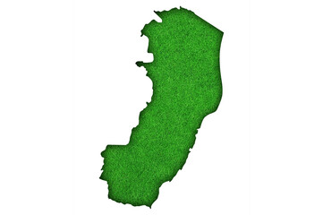 Karte von Espirito Santo auf grünem Filz