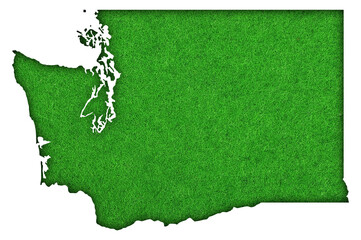 Karte von Washington auf grünem Filz