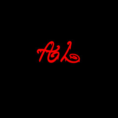 Initial AL handwritten monogram and elegant logo design