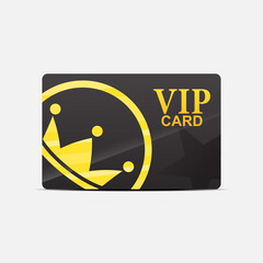 Vip card concept isolated on background vector illustration.