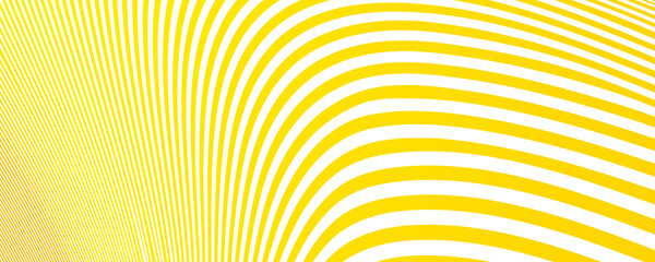 Yellow orange white line wave abstract background. The geometric pattern by stripes . Seamless vector background. Yellow, gold texture. 