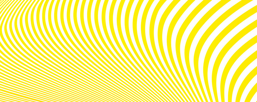 Yellow orange white line wave abstract background. The geometric pattern by stripes . Seamless vector background. Yellow, gold texture. 