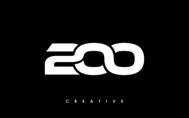 200 Letter Initial Logo Design Template Vector Illustration - obrazy, fototapety, plakaty