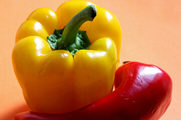 red and yellow bell peppers