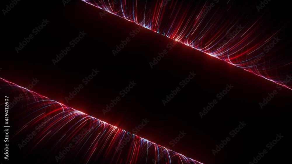 Poster abstract light strings patterns flowing background loop/ 4k animation of an abstract technology back