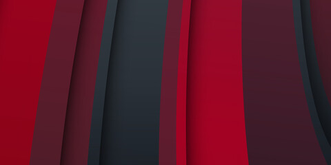 Futuristic technology abstract background with red glowing lines. Red and black grunge material banner design. Corporate concept red black grey contrast background. Vector graphic design 