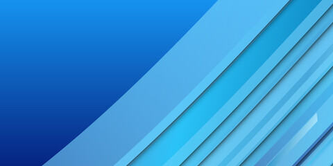 Obraz premium Dark blue paper waves abstract banner design. Elegant wavy vector background 