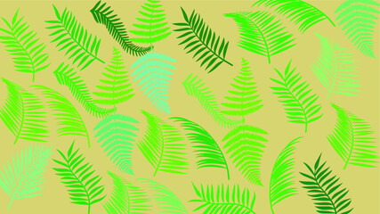 Seamless stylish leaves pattern vector background texture.