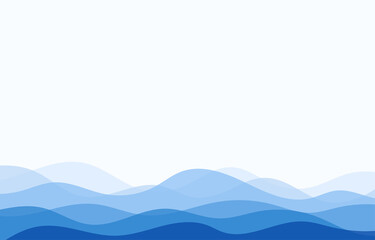 Fototapeta na wymiar Blue water wave line sea pattern background banner vector.