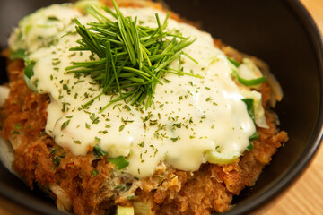 Cheese on vegetable fried rice