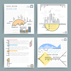 Set of abstract Colorful Memphis Art Background. 80s memphis geometric style flat and line design elements. Retro art for covers, banners, flyers and posters. Vector illustration