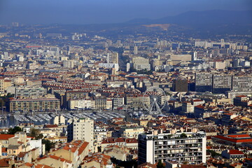 Fototapeta na wymiar Aerial view of Marseille, France