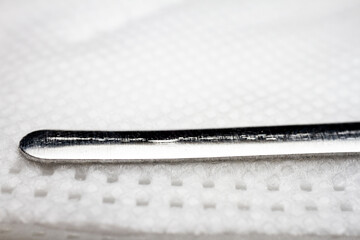 Respirator mask detail closeup