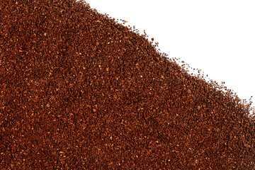 Pile of ground coffee