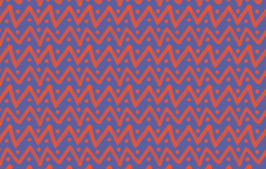 Painted Zig-Zag ornament. Dry Ink. Doodle hand-crafted style. Brush stroke. Wallpapers for desktop. Trendy popular colors. 