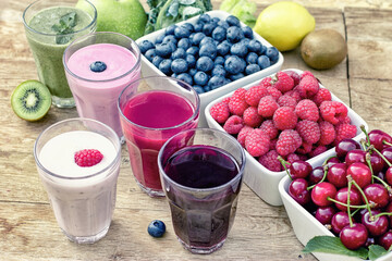 Healtu drinks and fruits on table, healtu drinks made with organic fruit and vegetable