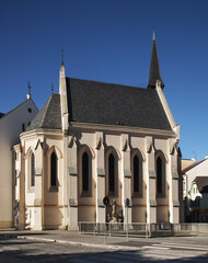 Fototapeta premium Church of Holy Family in Ceske Budejovice. Czech Republic