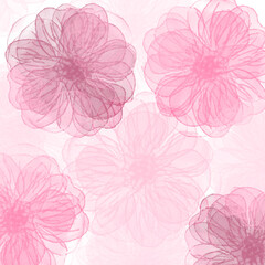 Pattern with flowers, for printing on fabric, paper for scrapbooking, gift wrap and wallpapers