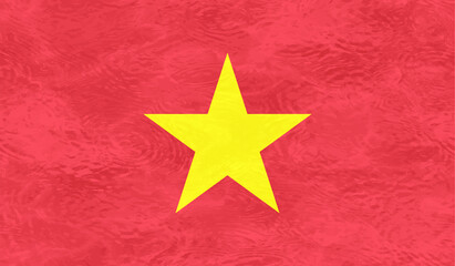 Grunge Vietnam flag. Vietnam flag with waving grunge texture.