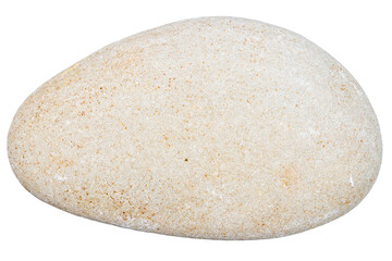 Top view of single gray pebble