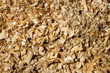 Close up shot of sawdust texture.