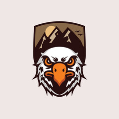 Retro Adventure Eagle logo design