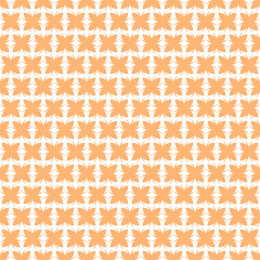 Abstract Seamless Pattern Orange Doodle Geometric Figures Background Vector