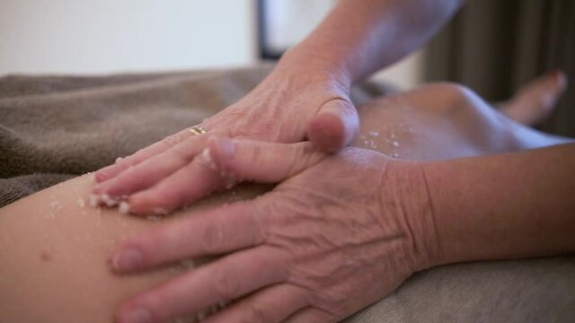 professional spa massage, back, foot, whole body massage.