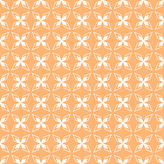 Abstract Seamless Pattern Orange Doodle Geometric Figures Background Vector
