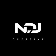 NDJ Letter Initial Logo Design Template Vector Illustration