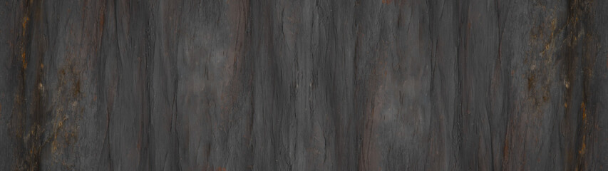 Dark gray grey anthracite black rusty slate / shale natural stone rust texture background banner panorama