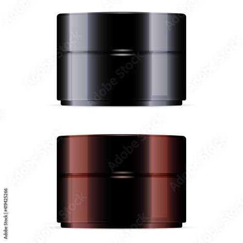 Download Brown Cream Jar Black Cosmetic Jar Mockup Scrub Container Isolated Blank Beauty Face Cream Beauty Blank Men Wax Product Can 3d Glossy Packaging Moisturizer Canister Illustration Wall Mural Sergej Bajbak