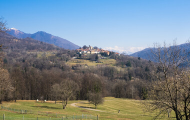 Village of Breno, Alto Malcantone, Canton of Ticino, Switzerland 