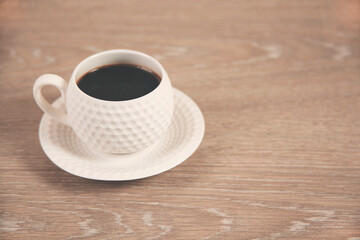 cup of coffee on the table