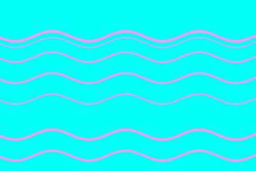 Pink wavy horizontal lines on a blue background. Pink and blue abstract background. 

