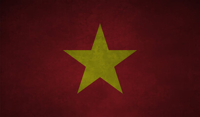 Grunge Vietnam flag. Vietnam flag with waving grunge texture.