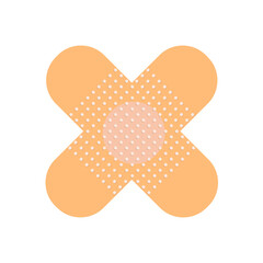 Medical Band-aid. Antiseptic band-aid. Flat vector illustration isolated on a white background