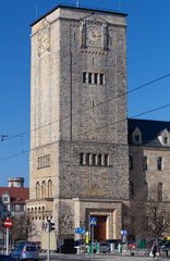 Fototapeta na wymiar Poznan. Old stone tower.