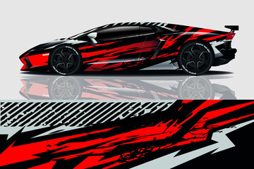 Car wrap graphic racing abstract background for wrap and vinyl sticker