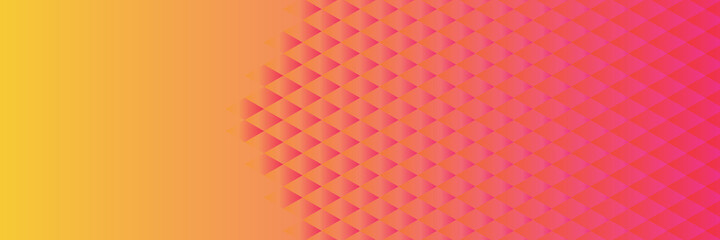 Fototapeta premium Modern yellow orange abstract background for wide banner with triangle and diamond shape