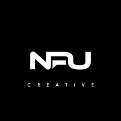 NPU Letter Initial Logo Design Template Vector Illustration