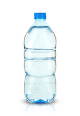 plastic bottle with mineral water