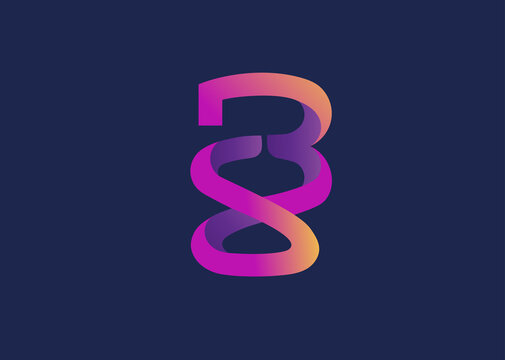 colorful initial letter SB or BS logo vector template strong and memorable design illustration