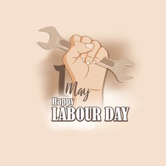 vector illustration for happy labor day-1 May