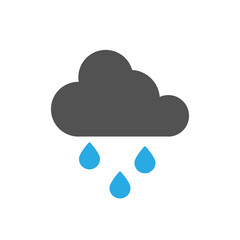 Rain Icon in trendy flat style.