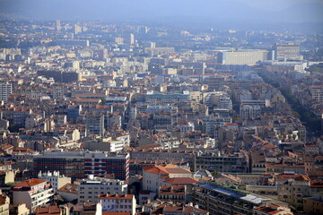 Obraz premium View from above of the city of Marseille, France