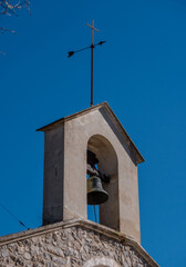 bell tower of the church of  Ermita Santa Magdalena, close to  the City of Inca on the balearic island of  Mallorca, Spain