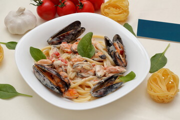 pasta with mussels